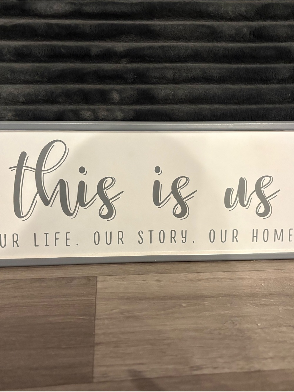 Kirklands "This Is Us" Wall Sign - White and Gray Script